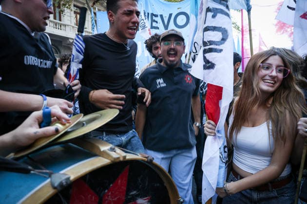 May 12, 2026, Buenos Aires, Buenos Aires, Argentina: Social, political, student and teacher organizations gathered nearby Plaza de Mayo in Buenos Aires, to demand that the Milei government comply with the University Funding Law and restore the salaries of both teaching and non-teaching staff. The underfunding plaguing the education sector is jeopardizing the operation of all national universities Buenos Aires Argentina - ZUMAa188 20260512_zip_a188_021 Copyright: xPaulaxAcunzox