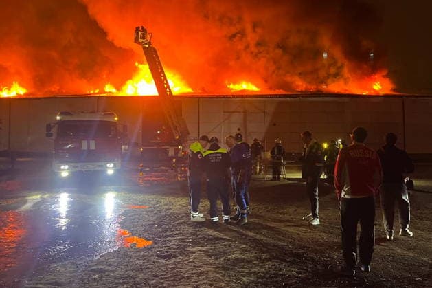 RUSSIA, MOSCOW - MAY 13, 2026: A view of the Izmailovo Kremlin hit by fire. Sergei Shakhidzhanyan TASS  92389740