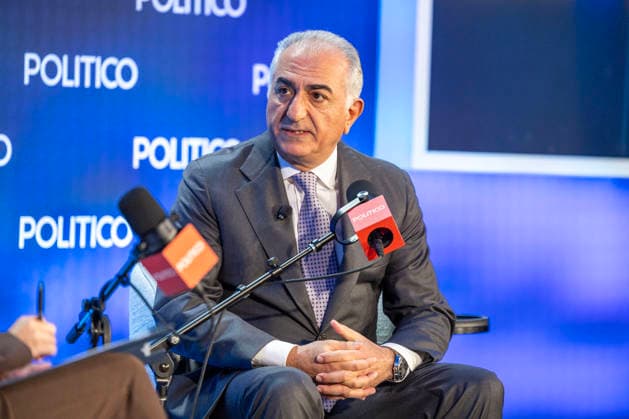 May 12, 2026, Washington, District Of Columbia, USA: IranÃ¢â‚¬â ¢s exiled Crown Prince Reza Pahlavi discussed the latest developments in the conflict with Iran and his vision for what comes next during his talk with Dashna Burns at the Politico Annual Security Summit on Tuesday, May 12, 2026, in Washington, D.C. He urged President Trump to Ã¢â‚¬oefinish the jobÃ¢â‚¬Â in Iran and told Burns that Trump should stop sending mixed messages about his intentions in the war, including his threat to Ã¢â‚¬oewipe outÃ¢â‚¬Â IranÃ¢â‚¬â ¢s civilization. Washington USA - ZUMAkh2_ 20260512_znp_kh2_005 Copyright: xAlixKhalighx