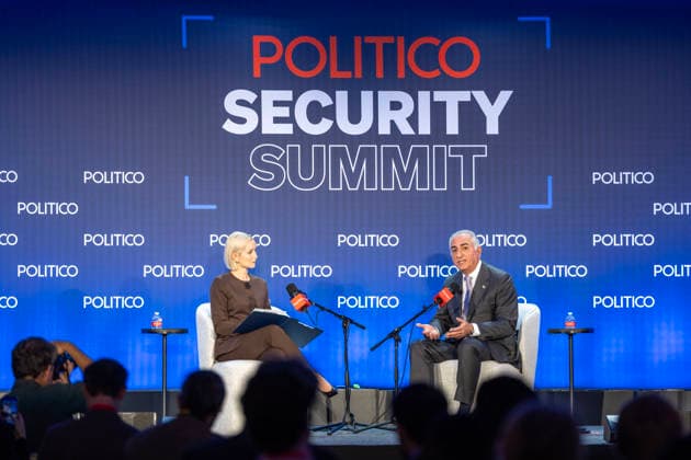 May 12, 2026, Washington, District Of Columbia, USA: IranÃ¢â‚¬â ¢s exiled Crown Prince Reza Pahlavi discussed the latest developments in the conflict with Iran and his vision for what comes next during his talk with Dashna Burns at the Politico Annual Security Summit on Tuesday, May 12, 2026, in Washington, D.C. He urged President Trump to Ã¢â‚¬oefinish the jobÃ¢â‚¬Â in Iran and told Burns that Trump should stop sending mixed messages about his intentions in the war, including his threat to Ã¢â‚¬oewipe outÃ¢â‚¬Â IranÃ¢â‚¬â ¢s civilization. Washington USA - ZUMAkh2_ 20260512_znp_kh2_010 Copyright: xAlixKhalighx