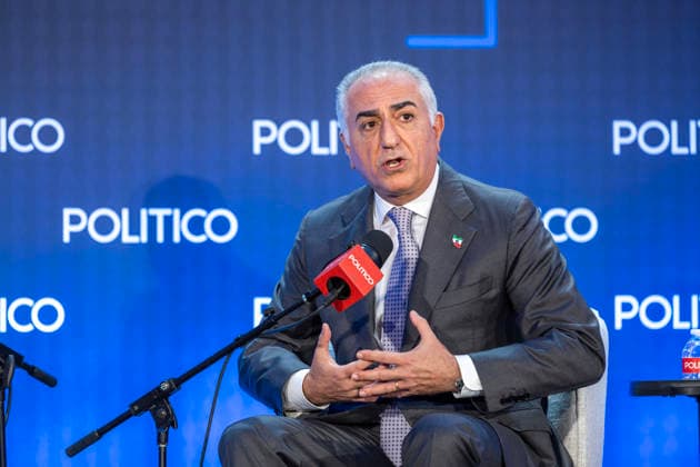 May 12, 2026, Washington, District Of Columbia, USA: IranÃ¢â‚¬â ¢s exiled Crown Prince Reza Pahlavi discussed the latest developments in the conflict with Iran and his vision for what comes next during his talk with Dashna Burns at the Politico Annual Security Summit on Tuesday, May 12, 2026, in Washington, D.C. He urged President Trump to Ã¢â‚¬oefinish the jobÃ¢â‚¬Â in Iran and told Burns that Trump should stop sending mixed messages about his intentions in the war, including his threat to Ã¢â‚¬oewipe outÃ¢â‚¬Â IranÃ¢â‚¬â ¢s civilization. Washington USA - ZUMAkh2_ 20260512_znp_kh2_012 Copyright: xAlixKhalighx