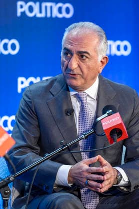 May 12, 2026, Washington, District Of Columbia, USA: IranÃ¢â‚¬â ¢s exiled Crown Prince Reza Pahlavi discussed the latest developments in the conflict with Iran and his vision for what comes next during his talk with Dashna Burns at the Politico Annual Security Summit on Tuesday, May 12, 2026, in Washington, D.C. He urged President Trump to Ã¢â‚¬oefinish the jobÃ¢â‚¬Â in Iran and told Burns that Trump should stop sending mixed messages about his intentions in the war, including his threat to Ã¢â‚¬oewipe outÃ¢â‚¬Â IranÃ¢â‚¬â ¢s civilization. Washington USA - ZUMAkh2_ 20260512_znp_kh2_016 Copyright: xAlixKhalighx