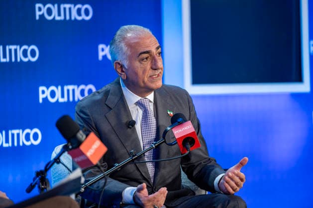 May 12, 2026, Washington, District Of Columbia, USA: IranÃ¢â‚¬â ¢s exiled Crown Prince Reza Pahlavi discussed the latest developments in the conflict with Iran and his vision for what comes next during his talk with Dashna Burns at the Politico Annual Security Summit on Tuesday, May 12, 2026, in Washington, D.C. He urged President Trump to Ã¢â‚¬oefinish the jobÃ¢â‚¬Â in Iran and told Burns that Trump should stop sending mixed messages about his intentions in the war, including his threat to Ã¢â‚¬oewipe outÃ¢â‚¬Â IranÃ¢â‚¬â ¢s civilization. Washington USA - ZUMAkh2_ 20260512_znp_kh2_018 Copyright: xAlixKhalighx