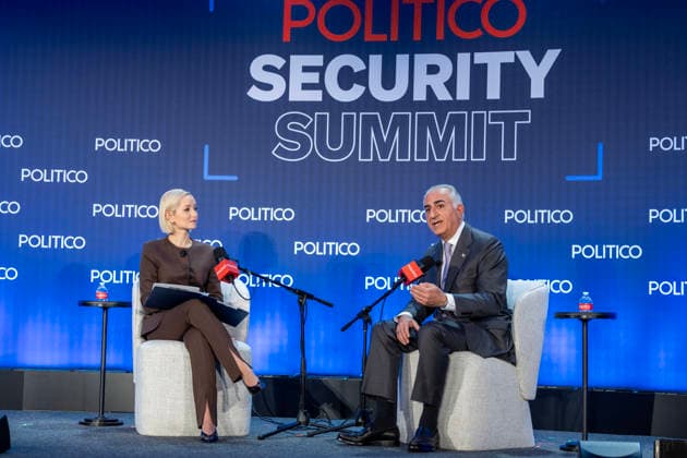 May 12, 2026, Washington, District Of Columbia, USA: IranÃ¢â‚¬â ¢s exiled Crown Prince Reza Pahlavi discussed the latest developments in the conflict with Iran and his vision for what comes next during his talk with Dashna Burns at the Politico Annual Security Summit on Tuesday, May 12, 2026, in Washington, D.C. He urged President Trump to Ã¢â‚¬oefinish the jobÃ¢â‚¬Â in Iran and told Burns that Trump should stop sending mixed messages about his intentions in the war, including his threat to Ã¢â‚¬oewipe outÃ¢â‚¬Â IranÃ¢â‚¬â ¢s civilization. Washington USA - ZUMAkh2_ 20260512_znp_kh2_019 Copyright: xAlixKhalighx