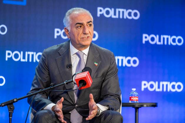 May 12, 2026, Washington, District Of Columbia, USA: IranÃ¢â‚¬â ¢s exiled Crown Prince Reza Pahlavi discussed the latest developments in the conflict with Iran and his vision for what comes next during his talk with Dashna Burns at the Politico Annual Security Summit on Tuesday, May 12, 2026, in Washington, D.C. He urged President Trump to Ã¢â‚¬oefinish the jobÃ¢â‚¬Â in Iran and told Burns that Trump should stop sending mixed messages about his intentions in the war, including his threat to Ã¢â‚¬oewipe outÃ¢â‚¬Â IranÃ¢â‚¬â ¢s civilization. Washington USA - ZUMAkh2_ 20260512_znp_kh2_025 Copyright: xAlixKhalighx