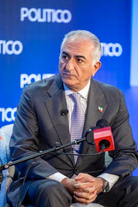 May 12, 2026, Washington, District Of Columbia, USA: IranÃ¢â‚¬â ¢s exiled Crown Prince Reza Pahlavi discussed the latest developments in the conflict with Iran and his vision for what comes next during his talk with Dashna Burns at the Politico Annual Security Summit on Tuesday, May 12, 2026, in Washington, D.C. He urged President Trump to Ã¢â‚¬oefinish the jobÃ¢â‚¬Â in Iran and told Burns that Trump should stop sending mixed messages about his intentions in the war, including his threat to Ã¢â‚¬oewipe outÃ¢â‚¬Â IranÃ¢â‚¬â ¢s civilization. Washington USA - ZUMAkh2_ 20260512_znp_kh2_028 Copyright: xAlixKhalighx