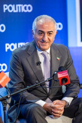May 12, 2026, Washington, District Of Columbia, USA: IranÃ¢â‚¬â ¢s exiled Crown Prince Reza Pahlavi discussed the latest developments in the conflict with Iran and his vision for what comes next during his talk with Dashna Burns at the Politico Annual Security Summit on Tuesday, May 12, 2026, in Washington, D.C. He urged President Trump to Ã¢â‚¬oefinish the jobÃ¢â‚¬Â in Iran and told Burns that Trump should stop sending mixed messages about his intentions in the war, including his threat to Ã¢â‚¬oewipe outÃ¢â‚¬Â IranÃ¢â‚¬â ¢s civilization. Washington USA - ZUMAkh2_ 20260512_znp_kh2_029 Copyright: xAlixKhalighx
