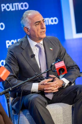 May 12, 2026, Washington, District Of Columbia, USA: IranÃ¢â‚¬â ¢s exiled Crown Prince Reza Pahlavi discussed the latest developments in the conflict with Iran and his vision for what comes next during his talk with Dashna Burns at the Politico Annual Security Summit on Tuesday, May 12, 2026, in Washington, D.C. He urged President Trump to Ã¢â‚¬oefinish the jobÃ¢â‚¬Â in Iran and told Burns that Trump should stop sending mixed messages about his intentions in the war, including his threat to Ã¢â‚¬oewipe outÃ¢â‚¬Â IranÃ¢â‚¬â ¢s civilization. Washington USA - ZUMAkh2_ 20260512_znp_kh2_030 Copyright: xAlixKhalighx