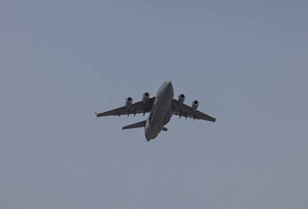 BEIJING, CHINA - MAY 12: U.S. Air Force C-17 Globemaster III aircraft arrives at Beijing Capital International Airport ahead of U.S. President Donald Trump s China visit on May 12, 2026 in Beijing, China. At the invitation of Chinese President Xi Jinping, U.S. President Donald Trump will pay a state visit to China from May 13 to 15.  Copyright: xVCGx 111640975776