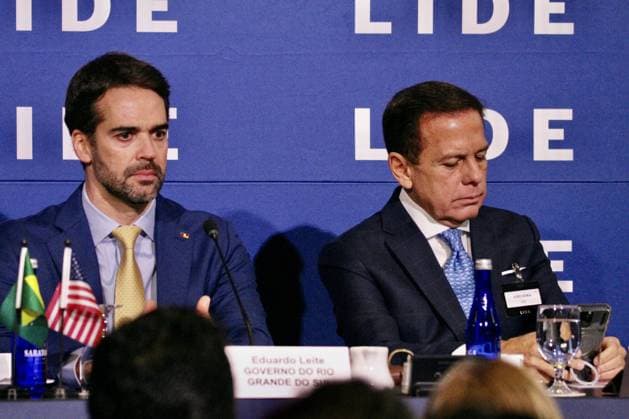 RECORD DATE NOT STATED 15th LIDE Brazil Investment Forum 2026-New York. (NEW)15th LIDE Brazil Investment Forum 2026 -New York . May 12, 2026, New York, USA: Eduardo Leite, Governor of Rio Grande do Sul-Brazil and Joao Doria, LIDE and Former Governor of Sao Paulo during the 15th LIDE Brazil Investment Forum 2026 taking place at Harvard Club in Manhattan, New York Credit: Niyi Fote Thenews2(Foto: Niyi Fote Thenews2 imago images) 15th LIDE Brazil Investment Forum 2026-New York.  Copyright: xNiyixFotex