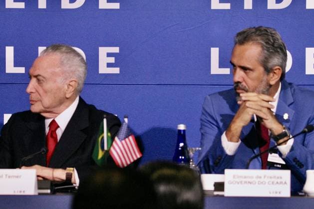 RECORD DATE NOT STATED 15th LIDE Brazil Investment Forum 2026-New York. (NEW) 15th LIDE Brazil Investment Forum 2026 -New York . May 12, 2026, New York, USA: Michel Temer, Former President of Brazil and Elmano de Freitas, Governor of Ceara during the 15th LIDE Brazil Investment Forum 2026 taking place at Harvard Club in Manhattan, New York Credit: Niyi Fote Thenews2(Foto: Niyi Fote Thenews2 imago images) 15th LIDE Brazil Investment Forum 2026-New York.  Copyright: xNiyixFotex