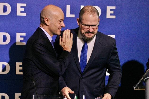 RECORD DATE NOT STATED 15th LIDE Brazil Investment Forum 2026-New York. (NEW) 15th LIDE Brazil Investment Forum 2026 -New York . May 12, 2026, New York, USA: (L-R) Cristiano Amon, CEO of QUALCOMM, person of the year 2026, Joao Doria, LIDE and Former Governor of Sao Paulo and Jose Auriemo Neto, Chairman of JHSF, person of the year 2026, during the 15th LIDE Brazil Investment Forum 2026 taking place at Harvard Club in Manhattan, New York Credit: Niyi Fote Thenews2(Foto: Niyi Fote Thenews2 imago images) 15th LIDE Brazil Investment Forum 2026-New York. Copyright: xNiyixFotex