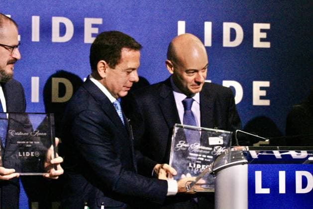 RECORD DATE NOT STATED 15th LIDE Brazil Investment Forum 2026-New York. (NEW) 15th LIDE Brazil Investment Forum 2026 -New York . May 12, 2026, New York, USA: (L-R) Cristiano Amon, CEO of QUALCOMM, person of the year 2026, Joao Doria, LIDE and Former Governor of Sao Paulo and Jose Auriemo Neto, Chairman of JHSF, person of the year 2026, during the 15th LIDE Brazil Investment Forum 2026 taking place at Harvard Club in Manhattan, New York Credit: Niyi Fote Thenews2(Foto: Niyi Fote Thenews2 imago images) 15th LIDE Brazil Investment Forum 2026-New York. Copyright: xNiyixFotex