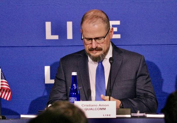 RECORD DATE NOT STATED 15th LIDE Brazil Investment Forum 2026-New York. (NEW) 15th LIDE Brazil Investment Forum 2026 -New York . May 12, 2026, New York, USA: Cristiano Amon, CEO of QUALCOMM and person of the year 2026, during the 15th LIDE Brazil Investment Forum 2026 taking place at Harvard Club in Manhattan, New York Credit: Niyi Fote Thenews2(Foto: Niyi Fote Thenews2 imago images) 15th LIDE Brazil Investment Forum 2026-New York.  Copyright: xNiyixFotex