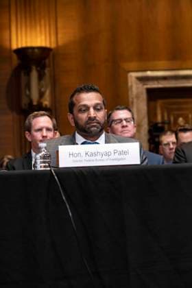 May 12, 2026, Washington, District Of Columbia, USA: Kash Patel, Director, Federal Bureau of Investigation (FBI) testifies before the United States Senate Committee on Appropriations, Subcommittee on Commerce, Justice, Science, and Related Agencies hearing to examine the fiscal year 2027 budget request for the Federal Bureau of Investigation; the Drug Enforcement Administration; the US Marshals Service; and the Bureau of Alcohol, Tobacco, Firearms and Explosives in the Dirksen Senate Office Building on Capitol Hill in Washington, DC, USA, on Tuesday, May 12th 2026 Washington USA - ZUMAs152 20260512_faa_s152_032 Copyright: xAndrewxThomasx