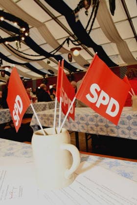 SPD Symbol Flags Munich 12 05 2026 Truderinger Buam e V Festwoche Political SPD Evening Photo Munich