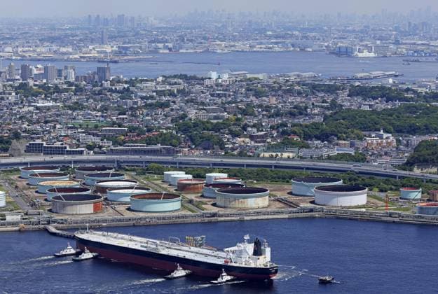Tanker with Azerbaijani crude oil arrives in Japan Photo taken from a Kyodo News helicopter shows a tanker carrying crude oil from Azerbaijan following its arrival at the Negishi refinery in Yokohama, near Tokyo, on May 12, 2026, as Japan seeks to diversify procurement sources after the Middle East conflict raised concerns over the stability of oil supplies.  A14AA0005548348P