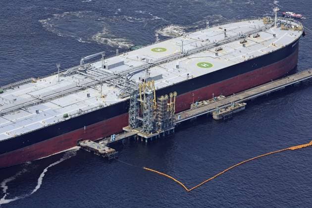 Tanker with Azerbaijani crude oil arrives in Japan Photo taken from a Kyodo News helicopter shows a tanker carrying crude oil from Azerbaijan following its arrival at the Negishi refinery in Yokohama, near Tokyo, on May 12, 2026, as Japan seeks to diversify procurement sources after the Middle East conflict raised concerns over the stability of oil supplies.  A14AA0005548356P