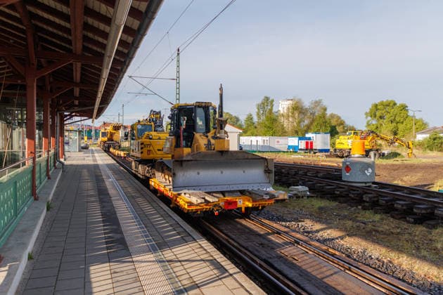 13 05 2026 Renovation work on the rails in and around the station in Pasewalk Pasewalk Mecklenburg-Vorpommern Germany