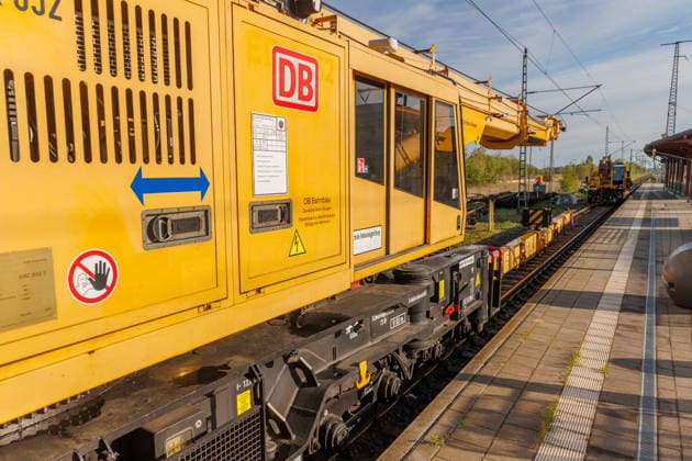 13 05 2026 Renovation work on the rails in and around the station in Pasewalk Pasewalk Mecklenburg-Vorpommern Germany