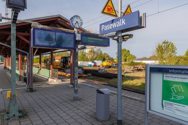 13 05 2026 Renovation work on the rails in and around the station in Pasewalk Pasewalk Mecklenburg-Vorpommern Germany