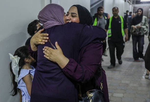 Group of Palestinians return to Gaza via Rafah Border Crossing KHAN YUNIS, GAZA, PALESTINE - MAY 13: A group of Palestinians, including those who received medical treatment in Egypt and their companions, arrive in the city of Khan Yunis, Gaza, Palestine via the Rafah Border Crossing on May 13, 2026. After Israel permitted limited passage, the returning Palestinians were greeted by their families and relatives following their journey back into the Gaza Strip. Abed Rahim Khatib Anadolu Khan Yunis Gaza. Editorial use only. Please get in touch for any other usage.  Copyright: x2026xAnadoluxAbedxRahimxKhatibx