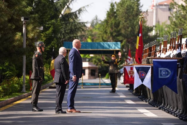 Yasar Guler-Theo Francken meeting in Ankara ANKARA, TURKIYE - MAY 13: Turkish National Defense Minister Yasar Guler welcomes Belgian Defense Minister Theo Francken with an official ceremony at the Defense Ministry building in Ankara, Turkiye on May 13, 2026. Metin Aktas Anadolu Ankara Turkey. Editorial use only. Please get in touch for any other usage.  Copyright: x2026xAnadoluxMetinxAktasx