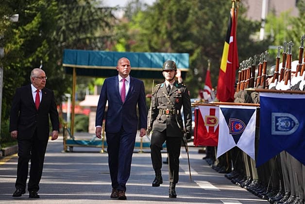 Yasar Guler-Theo Francken meeting in Ankara ANKARA, TURKIYE - MAY 13: Turkish National Defense Minister Yasar Guler welcomes Belgian Defense Minister Theo Francken with an official ceremony at the Defense Ministry building in Ankara, Turkiye on May 13, 2026. Metin Aktas Anadolu Ankara Turkey. Editorial use only. Please get in touch for any other usage.  Copyright: x2026xAnadoluxMetinxAktasx