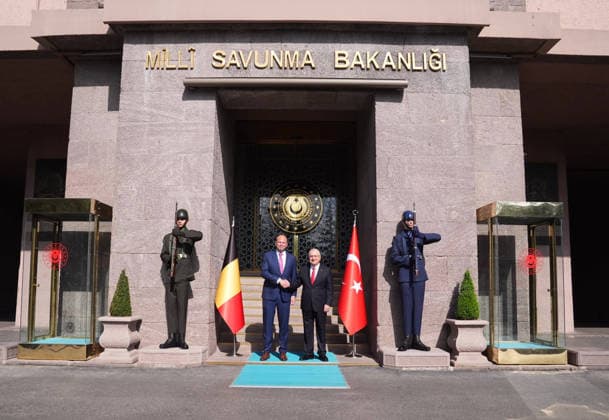 Yasar Guler-Theo Francken meeting in Ankara ANKARA, TURKIYE - MAY 13: Turkish National Defense Minister Yasar Guler welcomes Belgian Defense Minister Theo Francken with an official ceremony at the Defense Ministry building in Ankara, Turkiye on May 13, 2026. Metin Aktas Anadolu Ankara Turkey. Editorial use only. Please get in touch for any other usage.  Copyright: x2026xAnadoluxMetinxAktasx