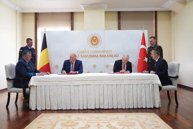 Yasar Guler-Theo Francken meeting in Ankara ANKARA, TURKIYE - MAY 13: Turkish National Defense Minister Yasar Guler and Belgian Defense Minister Theo Francken sign a Letter of Intent between Ministry of National Defense and Belgian Ministry of Defense at the Defense Ministry building in Ankara, Turkiye on May 13, 2026. Metin Aktas Anadolu Ankara Turkey. Editorial use only. Please get in touch for any other usage.  Copyright: x2026xAnadoluxMetinxAktasx
