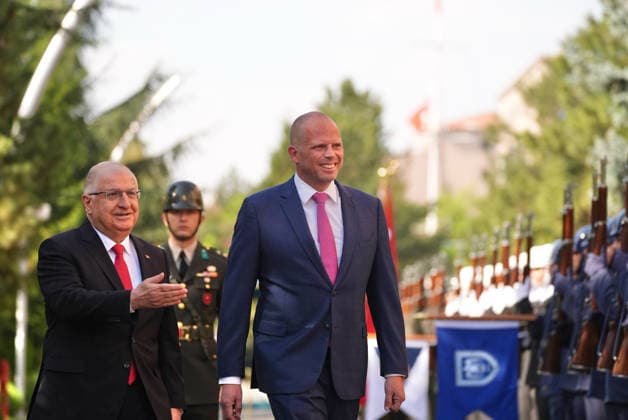 Yasar Guler-Theo Francken meeting in Ankara ANKARA, TURKIYE - MAY 13: Turkish National Defense Minister Yasar Guler welcomes Belgian Defense Minister Theo Francken with an official ceremony at the Defense Ministry building in Ankara, Turkiye on May 13, 2026. Metin Aktas Anadolu Ankara Turkey. Editorial use only. Please get in touch for any other usage.  Copyright: x2026xAnadoluxMetinxAktasx