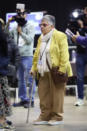 Victim Crocefissa Fifa Ricotta arrives at the trial of P. and A. Falzone, at the Court of Appeal of Mons, on Wednesday 13 May 2026. The trial of the two men concerns the 2022 tragedy in Strepy-Bracquegnies, where a car plowed into a carnival parade around 5:00. Six people died at the scene, and a seventh months later in the hospital. P. Falzone is charged with seven murder and 81 attempted murder. A. Falzone with failure to render aid to a person in danger. Today the court continues to hear the victims.  VIRGINIExLEFOUR 173674904
