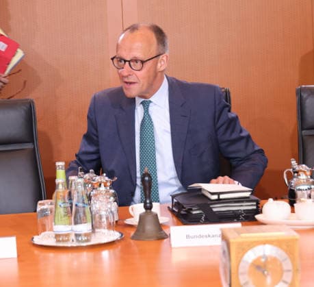 Federal Cabinet and Federal Chancellor Merz 13 05 2026, Germany, Berlin, Federal Chancellery, 44 Federal Cabinet, Federal Chancellor Friedrich Merz , Federal Minister of Finance Lars Klingbeil and Federal Minister of the Interior Alexander Dobrindt Berlin Berlin Germany