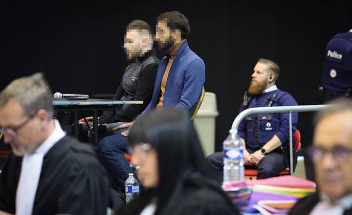 Accused Paolo Falzone and Antonino Falzone pictured during and the trial of P. and A. Falzone, at the Court of Appeal of Mons, on Wednesday 13 May 2026. The trial of the two men concerns the 2022 tragedy in Strepy-Bracquegnies, where a car plowed into a carnival parade around 5:00. Six people died at the scene, and a seventh months later in the hospital. P. Falzone is charged with seven murder and 81 attempted murder. A. Falzone with failure to render aid to a person in danger. Today the court continues to hear the victims.  VIRGINIExLEFOUR 173675130