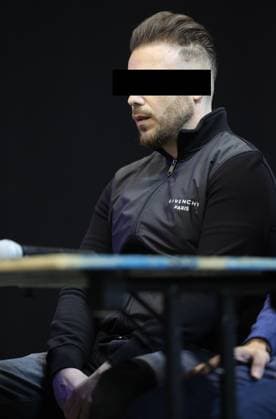 The accused Paolo Falzone pictured during the trial of P. and A. Falzone, at the Court of Appeal of Mons, on Wednesday 13 May 2026. The trial of the two men concerns the 2022 tragedy in Strepy-Bracquegnies, where a car plowed into a carnival parade around 5:00. Six people died at the scene, and a seventh months later in the hospital. P. Falzone is charged with seven murder and 81 attempted murder. A. Falzone with failure to render aid to a person in danger. Today the court continues to hear the victims.  VIRGINIExLEFOUR 173675141