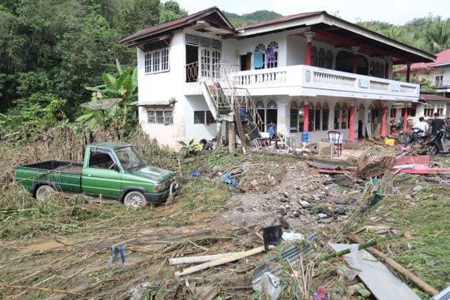 Aftermath of flood in Sumatra TANAH DATAR, INDONESIA - MAY 13: A view of the destruction among the wooden debris affected by floods in Tanah Datar, West Sumatera Province, Indonesia on May 13, 2026. The structures affected by the floods include residential homes, vehicle, irrigation dam, two village bridge, subdistrict roads, and the rice field. Adi Prima Anadolu Tanah Datar Indonesia. Editorial use only. Please get in touch for any other usage.  Copyright: x2026xAnadoluxAdixPrimax