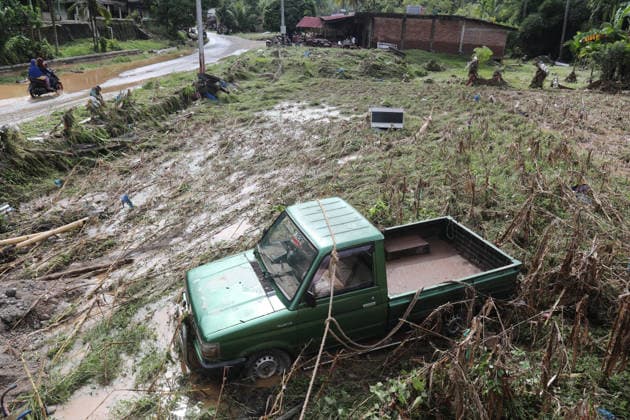 Aftermath of flood in Sumatra TANAH DATAR, INDONESIA - MAY 13: A view of the destruction among the wooden debris affected by floods in Tanah Datar, West Sumatera Province, Indonesia on May 13, 2026. The structures affected by the floods include residential homes, vehicle, irrigation dam, two village bridge, subdistrict roads, and the rice field. Adi Prima Anadolu Tanah Datar Indonesia. Editorial use only. Please get in touch for any other usage.  Copyright: x2026xAnadoluxAdixPrimax
