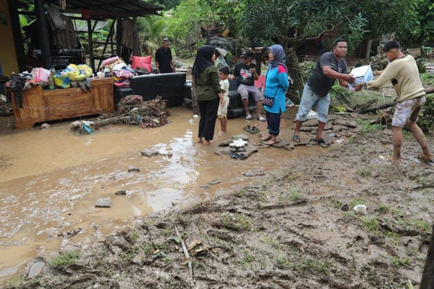 Aftermath of flood in Sumatra TANAH DATAR, INDONESIA - MAY 13: A view of the destruction among the wooden debris affected by floods in Tanah Datar, West Sumatera Province, Indonesia on May 13, 2026. The structures affected by the floods include residential homes, vehicle, irrigation dam, two village bridge, subdistrict roads, and the rice field. Adi Prima Anadolu Tanah Datar Indonesia. Editorial use only. Please get in touch for any other usage.  Copyright: x2026xAnadoluxAdixPrimax