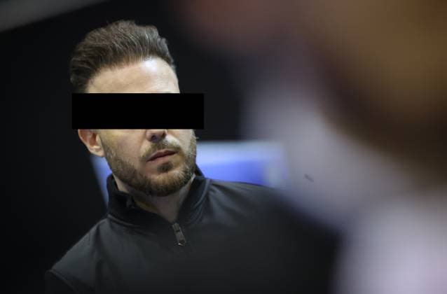 The accused Paolo Falzone pictured during the trial of P. and A. Falzone, at the Court of Appeal of Mons, on Wednesday 13 May 2026. The trial of the two men concerns the 2022 tragedy in Strepy-Bracquegnies, where a car plowed into a carnival parade around 5:00. Six people died at the scene, and a seventh months later in the hospital. P. Falzone is charged with seven murder and 81 attempted murder. A. Falzone with failure to render aid to a person in danger. Today the court continues to hear the victims.  VIRGINIExLEFOUR 173675300