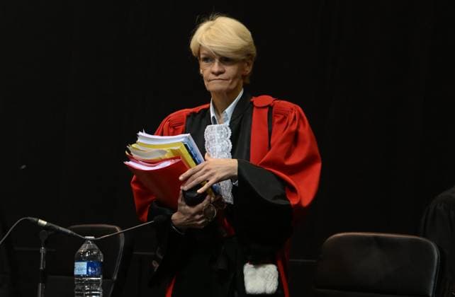 Paolo and Antonino Falzone Trial 13 05 2026 MONS, BELGIUM - MAY 13 : the trial president Martine Baes on the continuation of the trial of Paolo and Antonino Falzone concerns the 2022 Strépy-Bracquegnies tragedy, in which a car crashed into a carnival procession, killing seven people and injuring many others. Paolo is being prosecuted for murder and attempted murder, and Antonino for failing to assist a person in danger. on May 13, 2026 in Mons, Belgium, 13 05 2026 Mons Belgium  Copyright: xBertxVanxDenxBrouckex