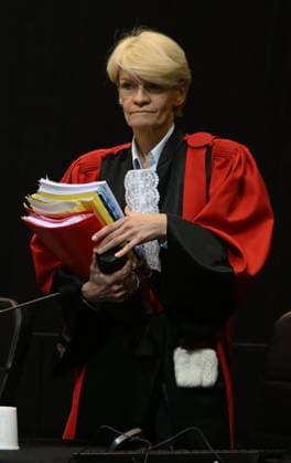 Paolo and Antonino Falzone Trial 13 05 2026 MONS, BELGIUM - MAY 13 : the trial president Martine Baes on the continuation of the trial of Paolo and Antonino Falzone concerns the 2022 Strépy-Bracquegnies tragedy, in which a car crashed into a carnival procession, killing seven people and injuring many others. Paolo is being prosecuted for murder and attempted murder, and Antonino for failing to assist a person in danger. on May 13, 2026 in Mons, Belgium, 13 05 2026 Mons Belgium  Copyright: xBertxVanxDenxBrouckex