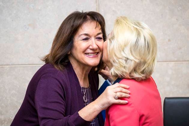 May 13, 2026: Dubravka Suica , EU Commissioner for Mediterranean and Ursula Von der Leyen , the president of the European Commission attend the weekly meeting of the College of Commissioners at the European Commission headquarters in Brussels, Belgium, 13.05.2026. Commissioners are discussing the future of EU cohesion policy, potential restructuring of DG REGIO and plans to strengthen centralized investment tools focused on competitiveness and defence within the European Union budget framework. . - ZUMAw80_ 20260513_faf_w80_012 Copyright: xWiktorxDabkowskix