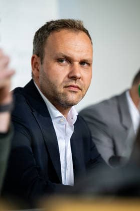 STATE PRESS CONFERENCE THURINGIA 13 05 2026 Erfurt The deputy leader of the AfD parliamentary group in the Thuringian state parliament, Daniel Haseloff AfD , at the state press conference in Thuringia on May 13, 2026