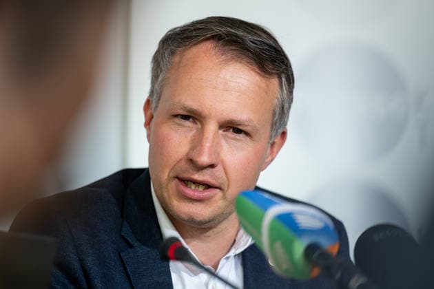 STATE PRESS CONFERENCE THURINGIA 13 05 2026 Erfurt The Chairman of the CDU parliamentary group in the Thuringian state parliament, Andreas Bühl CDU , at the state press conference in Thuringia on May 13, 2026