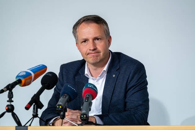 STATE PRESS CONFERENCE THURINGIA 13 05 2026 Erfurt The Chairman of the CDU parliamentary group in the Thuringian state parliament, Andreas Bühl CDU , at the state press conference in Thuringia on May 13, 2026