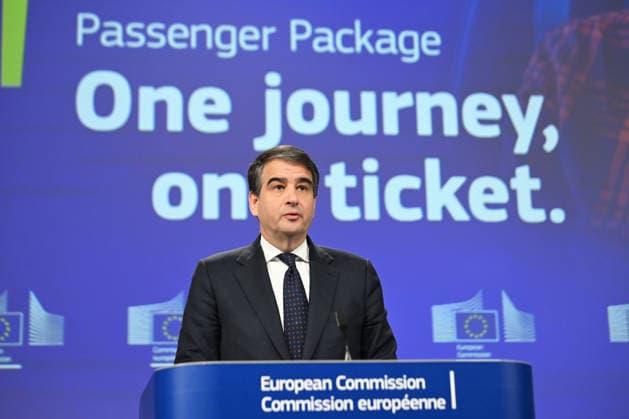 EU Commissioners Fitto and Tzitzikostas hold joint press conference BRUSSELS, BELGIUM - MAY 13: European Commission Vice-President for Cohesion and Reforms Raffaele Fitto and European Commissioner for Sustainable Transport and Tourism Apostolos Tzitzikostas (not seen) hold a joint press conference in Brussels, Belgium, on May 13, 2026. Dursun Aydemir Anadolu Brussels Belgium. Editorial use only. Please get in touch for any other usage.  Copyright: x2026xAnadoluxDursunxAydemirx