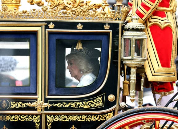 Queen Camilla is taken from the Palace of Westminster, after The State Opening of Parliament, where King Charles III delivered The King s Speech in the House of Lords. The speech has been written by the government and approved by the cabinet who are in the midst of a possible leadership battle after some Labour MP™s have called for Prime Minister Sir Keir Starmer to step down as leader. State Opening of Parliament, Westminster, London, on 13th May, 2026  .