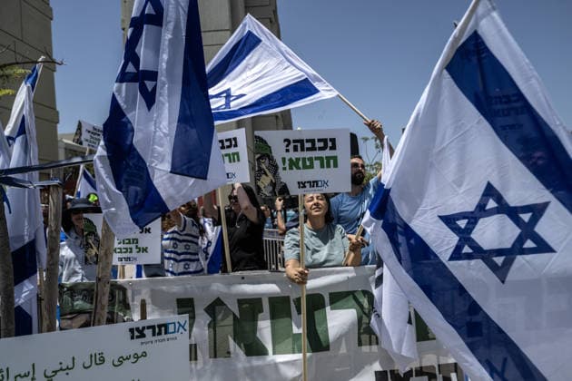 Demonstration to commemorate 78th anniversary of Nakba in Tel Aviv TEL AVIV, ISRAEL - MAY 13: People gather to hold a protest commemorating the 78th anniversary of the Nakba, which marks the forced displacement of Palestinians, in Tel Aviv, Israel on May 13, 2026. Mostafa Alkharouf Anadolu Tel Aviv Israel. Editorial use only. Please get in touch for any other usage.  Copyright: x2026xAnadoluxMostafaxAlkharoufx