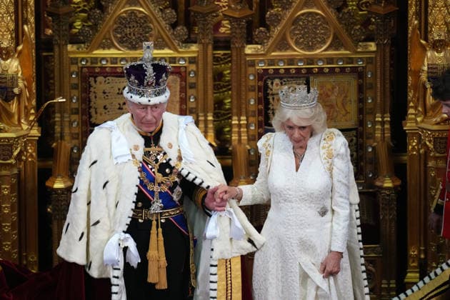Britain Politics King s Speech Britain s King Charles III and Queen Camilla attend the State Opening of Parliament at the Palace of Westminster in London, Wednesday, May 13, 2026.(AP Photo Kirsty Wigglesworth, Pool), Credit:Kirsty Wigglesworth PA ROTA - B68 Avalon GBR, London  Copyright: xKirstyxWigglesworthx xPAxROTAx-xB68x xAvalonx 1098558296