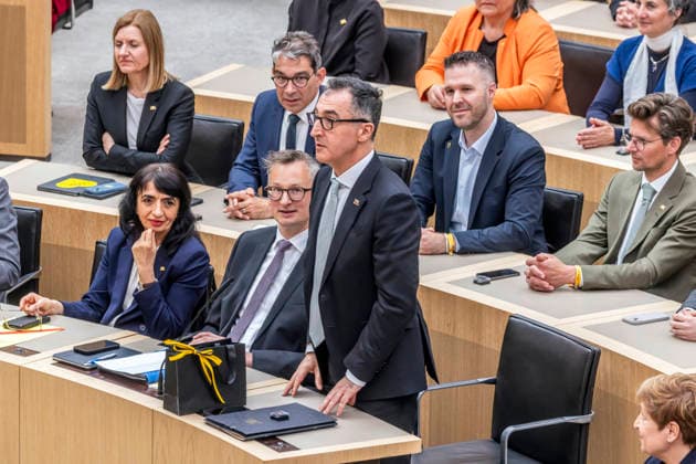 Cem Özdemir is the new Minister President of the state of Baden Württemberg On May 13, the politician from the Green Party was sworn in to the state parliament Here after the election, when he officially declared his acceptance of office 13 05 2026, Stuttgart, Baden Württemberg, Germany